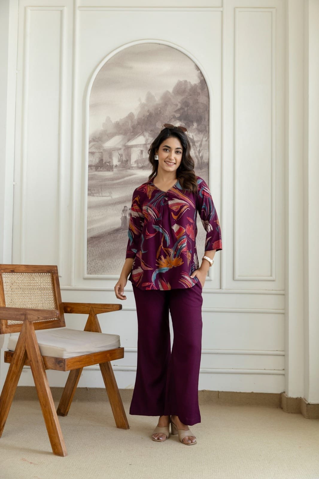 The Kurti Shop – Women Printed Top & Pant Set | Stylish 2 Piece Co-Ord Set view 5