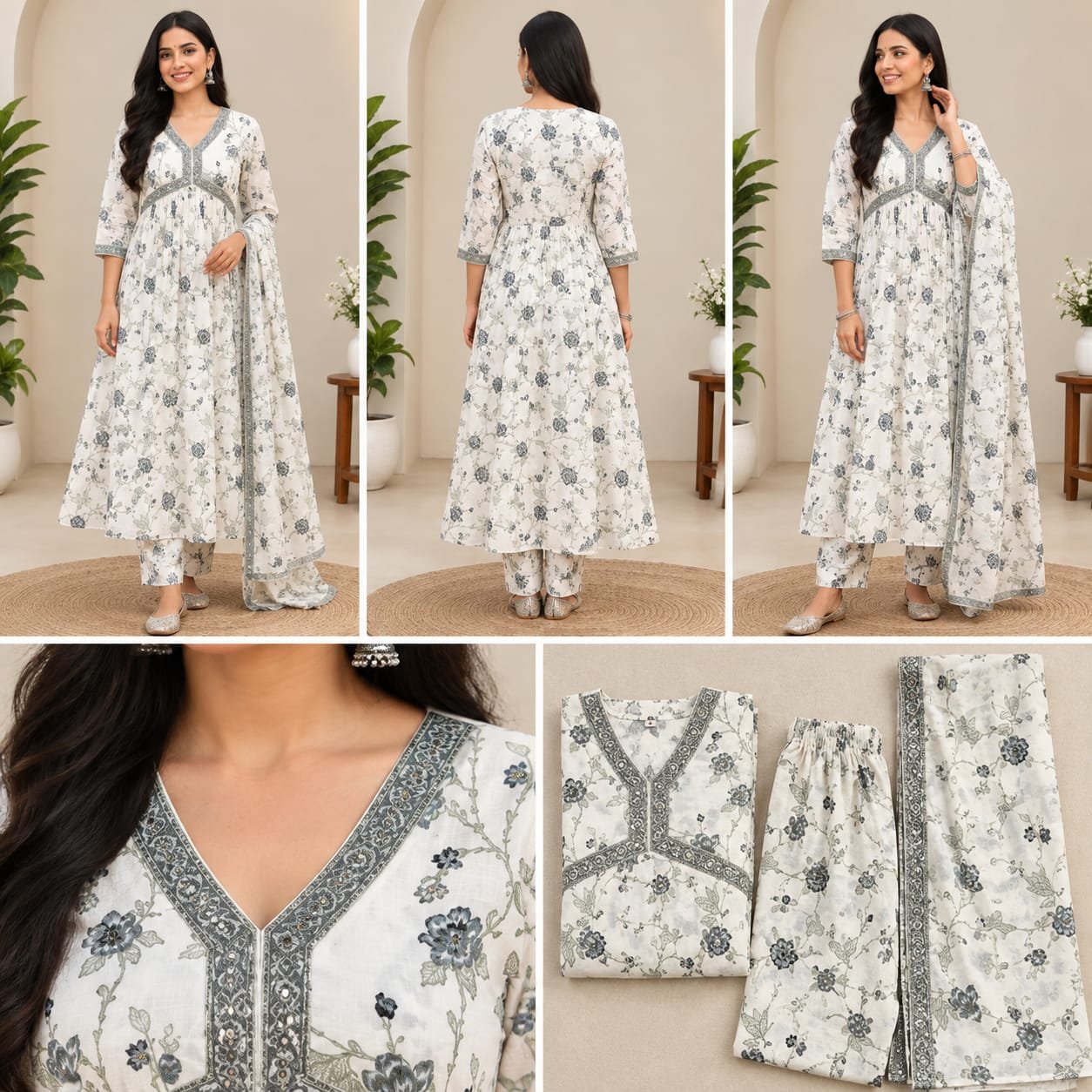 Tks cotton anarkali  maxi flair style view 4