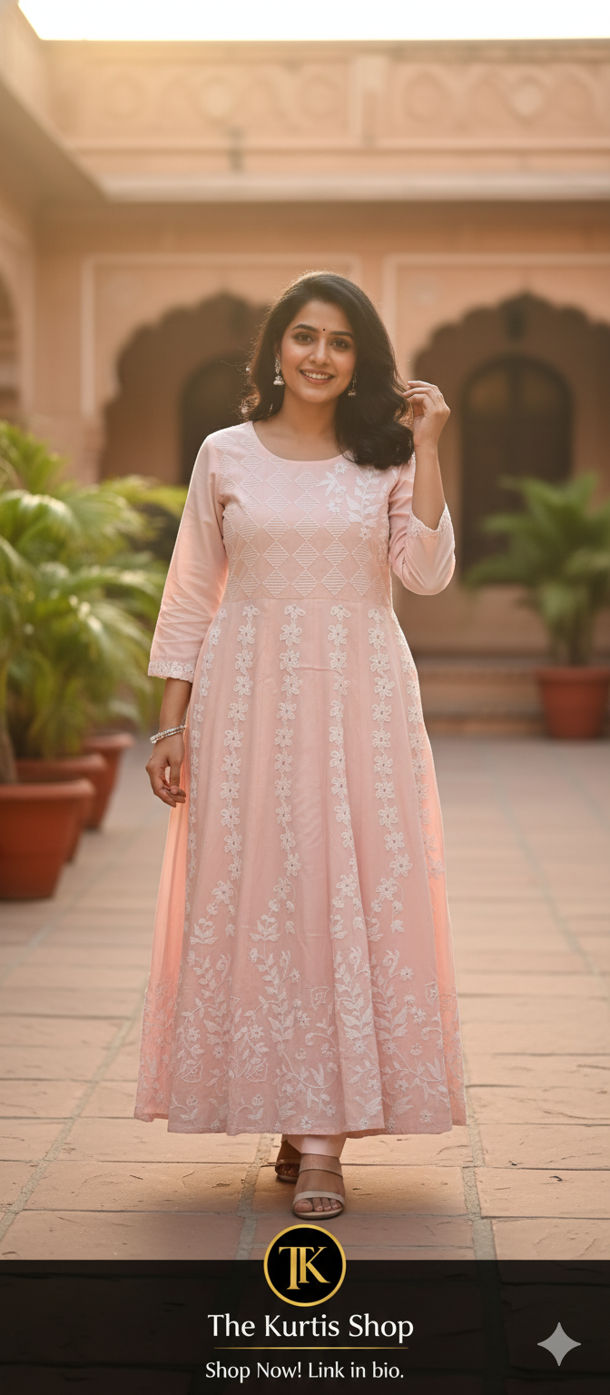 Tks Lucknowi work Gown view 3