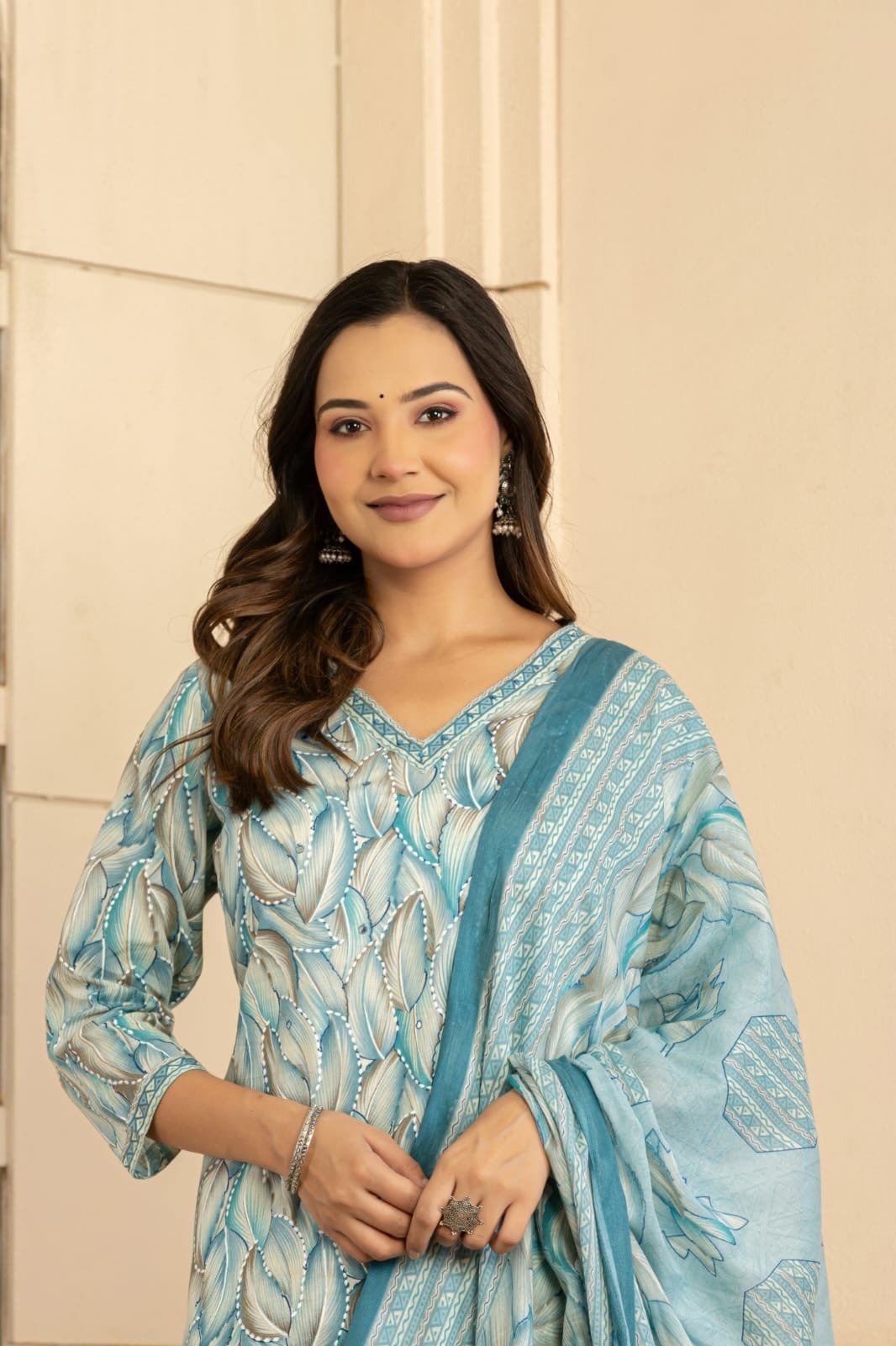 Women Printed Kurta with Bottom & Dupatta | 3-Piece Ethnic Wear Set | The Kurti Shop