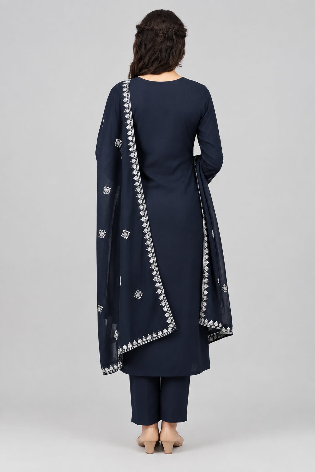 Women’s Elegant Printed Straight Kurta with Dupatta & Bottom | Ethnic Wear 3 Pc Set view 3